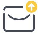 pastel color style subir correo icon