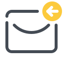 pastel color style reply icon