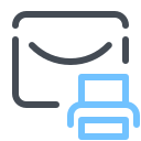 pastel color style print message icon