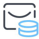 pastel color style database mail icon