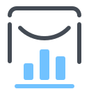 pastel color style mail statistics icon
