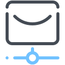 pastel color style mail network icon