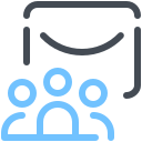 pastel color style shared mail icon