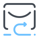 pastel color style returned mail icon