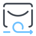 pastel color style delivered mail icon
