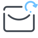 pastel color style refresh mail icon