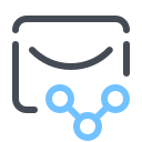 pastel color style share message icon