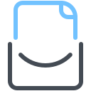 pastel color style open message icon