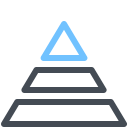 pastel color style information pyramid icon