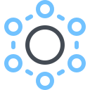 pastel color style 네트워크 icon
