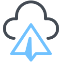 pastel color style send to cloud icon