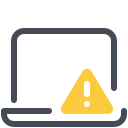 pastel color style laptop error icon