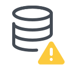 pastel color style database error icon