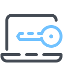 pastel color style laptop key icon