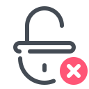 pastel color style delete lock icon