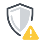 pastel color style warning shield icon