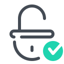 pastel color style approved unlock icon