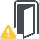 pastel color style door sensor error icon