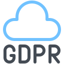 pastel color style gdpr cloud icon