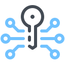 pastel color style grand master key icon