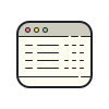 color hand drawn style transaction list icon