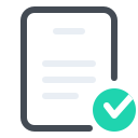 pastel color style check document icon