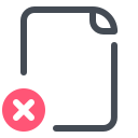 pastel color style datei löschen icon