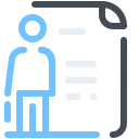 pastel color style business documentation icon
