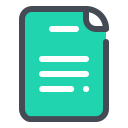 pastel color style green file icon