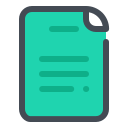 pastel color style green file icon