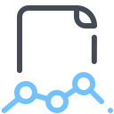 pastel color style linechart file icon