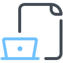pastel color style laptop manual icon
