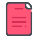 pastel color style red file icon