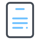 pastel color style regular document icon