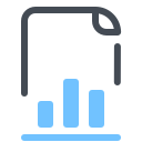 pastel color style report file icon