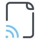 pastel color style share document icon