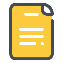 pastel color style yellow file icon