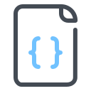 pastel color style code file icon