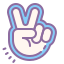 cute color style v live icon