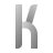 deco duotone style k icon