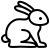 ios 17 outlined style 토끼 icon
