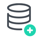 pastel color style zur datenbank hinzufügen icon