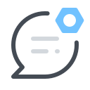 pastel color style chat settings icon