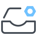 pastel color style inbox settings icon