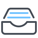 pastel color style inbox icon