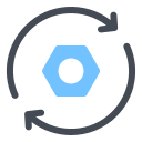 pastel color style sync settings icon