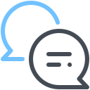 pastel color style talk icon