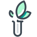 pastel color style test tube icon