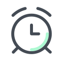 pastel color style retro alarm clock icon