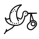 dotted style 황새와 번들 비행 icon